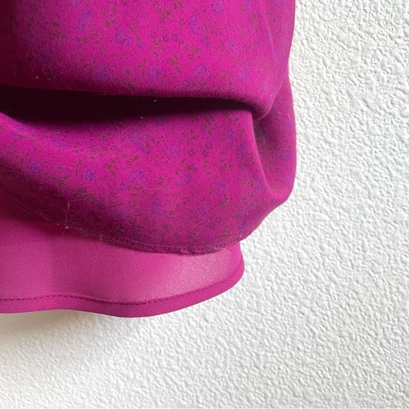 Floral pink slip dress with cute tie keyhole, size 8, fully lined - Picture 5 of 5